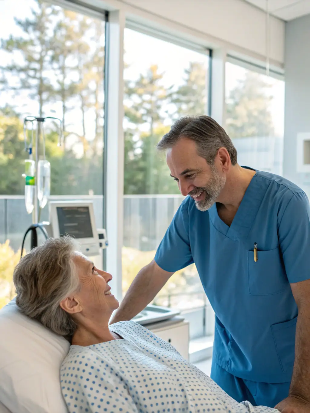 A person receiving medical attention during detox, showcasing the care and supervision provided by Betterman's detox program.